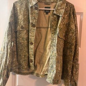 Green Floral Patterned Jacket